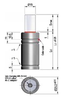 Ready BE-275V Series Extra Compact Gas Spring, 7 mm Stroke