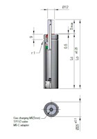 Ready CE-420 Series Sub Compact Gas Spring, 6 mm Stroke