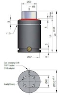 Ready CE-4700 Series Sub Compact Gas Spring, 10 mm Stroke