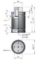 Ready CE-7500 Series Sub Compact Gas Spring, 10 mm Stroke