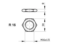 Ready R Series 10 Millimeter (mm) Stroke Length and 10 Dekanewton (daN) Fully Open Force Threaded Line Nitrogen Gas (N<sub>2</sub>) Spring