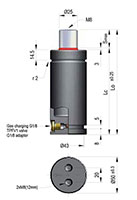 Ready LE-750 Series ISO Line Gas Spring - 2