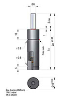 Ready M-90 Series Semi-Compact Line Gas Spring - 2