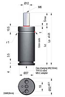 Ready M-230 Series Semi-Compact Line Gas Spring - 2