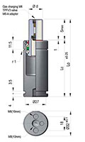 Ready M-350 Series Semi-Compact Line Gas Spring - 2