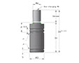 Ready BE Series 7 Millimeter (mm) Stroke Length and 25.2 Millimeter (mm) Housing Outside Diameter (D) Extra Compact Nitrogen Gas (N<sub>2</sub>) Spring