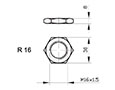 Ready R Series 10 Millimeter (mm) Stroke Length and 10 Dekanewton (daN) Fully Open Force Threaded Line Nitrogen Gas (N<sub>2</sub>) Spring